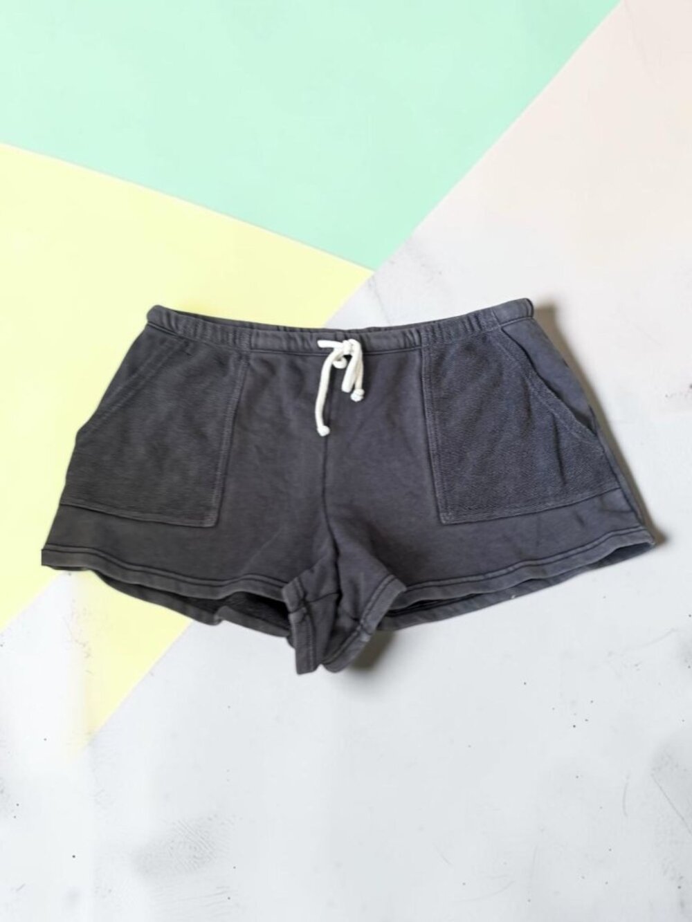 AERIE Gray Drawstring Sweat Shorts Size Large